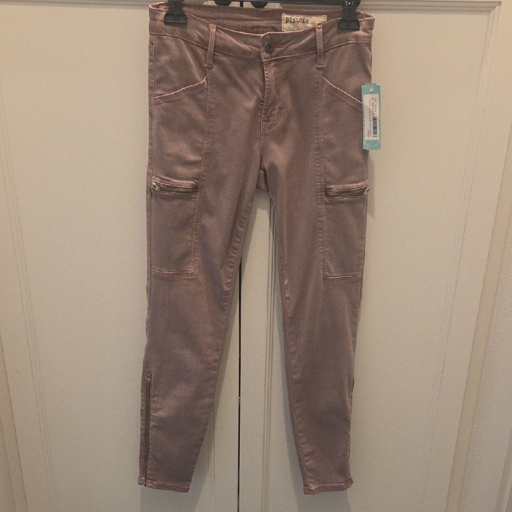 Pistola Topanga Cargo Zipper Detail Pants